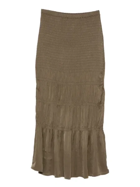 Fusta maxi By Malene Birger cu volane verde