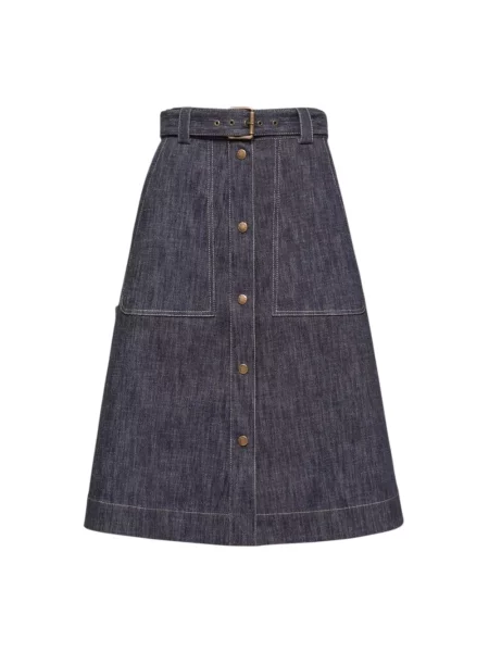 Spódnica jeansowa Moncler niebieska