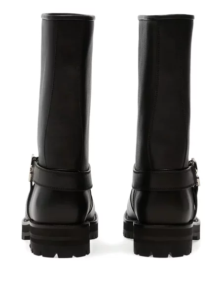 Botine Off-white cu cataramă alb