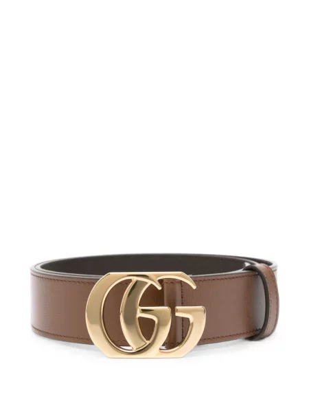 Cu centură curea Gucci din piele maro