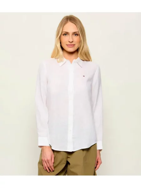 TOMMY HILFIGER Bluză ESS' alb