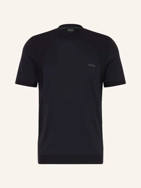 Boss Pletené Tričko Momentum-Lite tmavě modrá