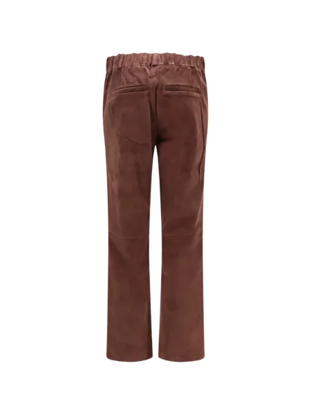 Pantaloni Arma din piele de căprioară maro
