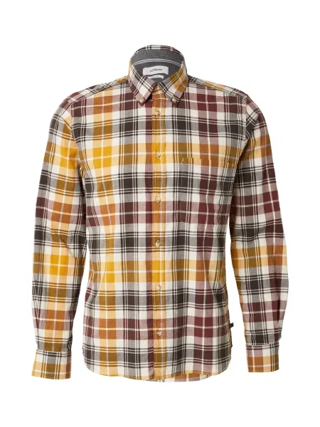 S.Oliver Košile hnědá / žlutá / černá bílá