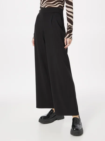 ICHI Pantaloni cutați KATE' negru