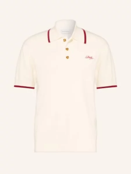Drôle De Monsieur Koszulka Polo Z Dzianiny weiss biała