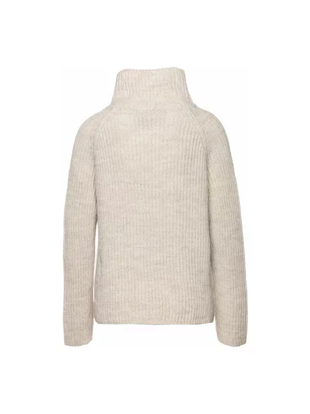 Sweter z dzianiny ze stójką model ARWEN' Drykorn beżowy