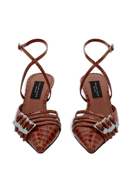 Pantofi cu toc Philipp Plein maro