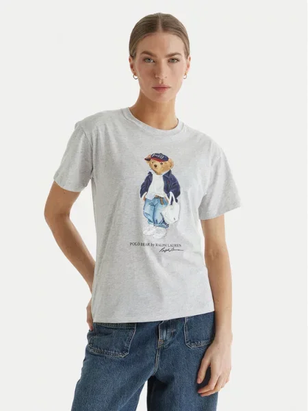Koszulka polo Polo Ralph Lauren z dżerseju szara