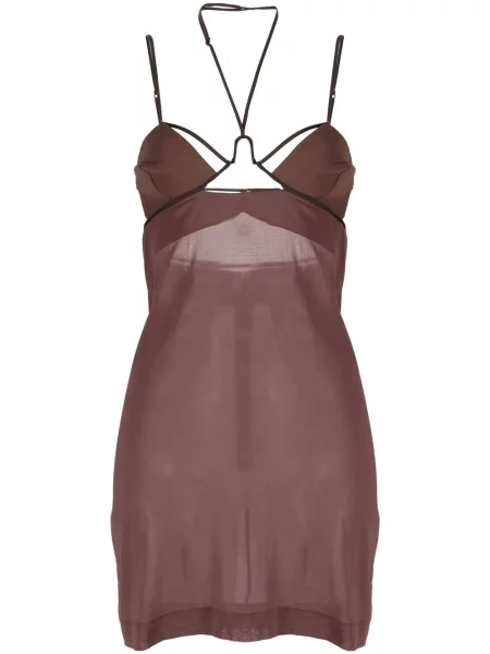 Rochie Nensi Dojaka transparente maro