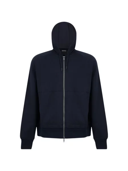 Hanorac cu glugă Zegna albastru