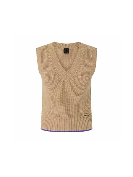 Kamizelka Pinko wełniana brązowa