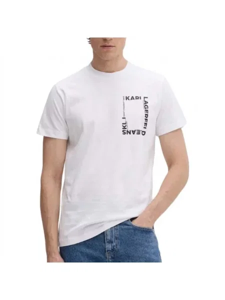 Koszulka Karl Lagerfeld z logo biała
