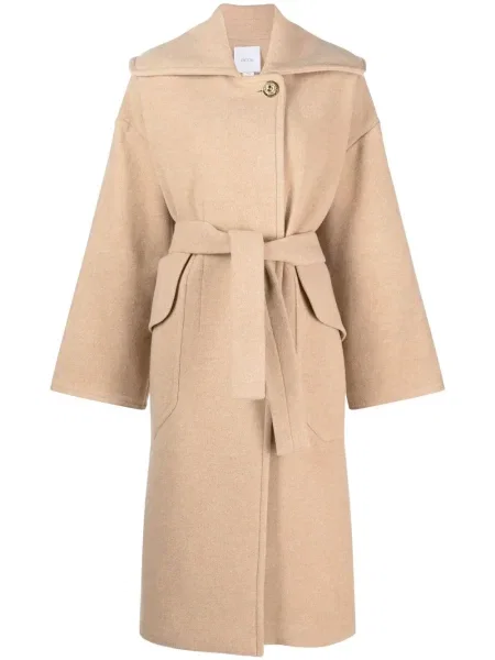 Maksi płaszcz Patou jednorzędowy