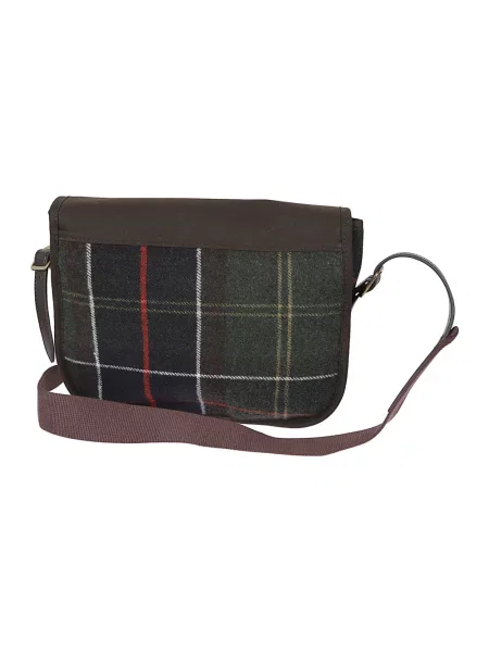 Torebka crossbody Barbour wełniana brązowa