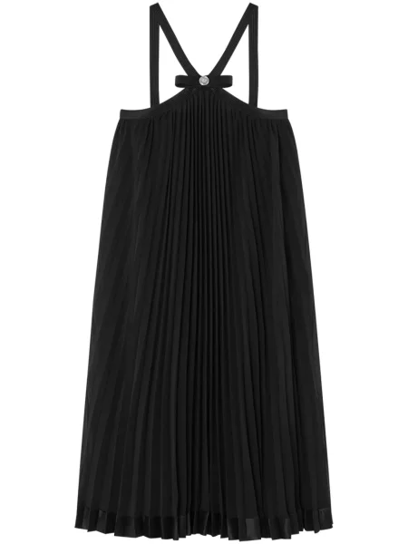 Rochie midi Versace cu funde până la genunchi de costum negru