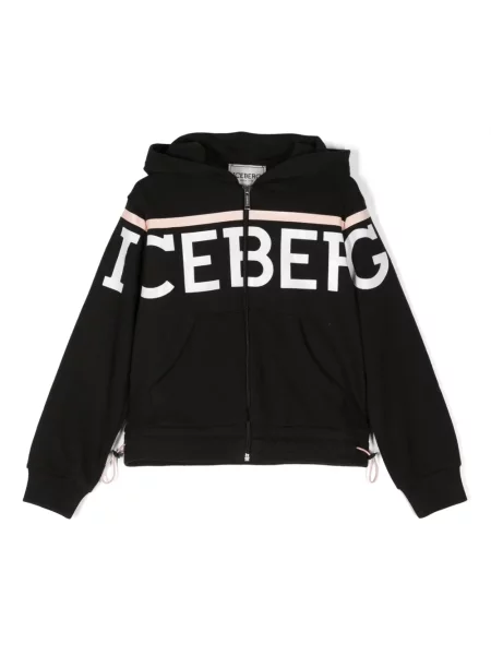 Bluza z kapturem dziecięca Iceberg czarna