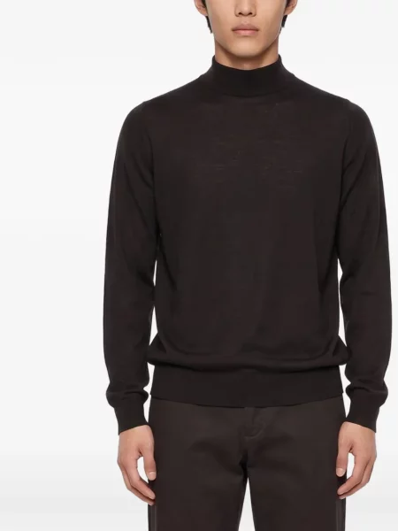 Sweter John Smedley brązowy