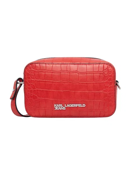 Karl Lagerfeld Jeans torebka crossbody z imitacji skóry czerwona