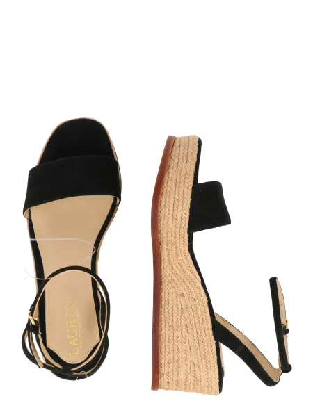 LAUREN RALPH LAUREN Espadrile Leona crna