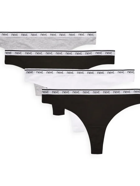 Next Tanga gri / negru alb