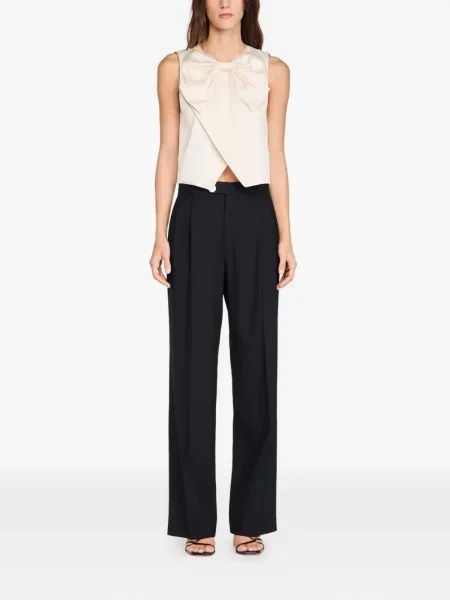 Pantaloni Sandro plisate negru