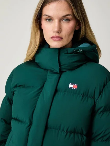 Tommy Jeans пухено яке дамско зелено
