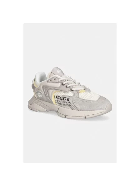 Sneakersy Lacoste skórzane beżowe