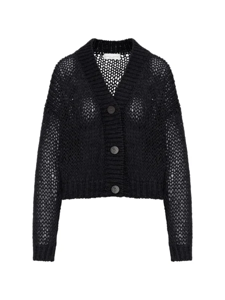 Cardigan Roberto Collina cu decolteu în V negru