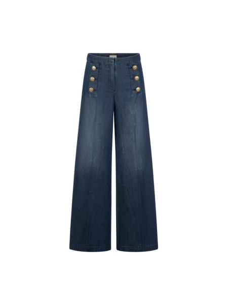 Szerokie jeansy Seductive niebieskie