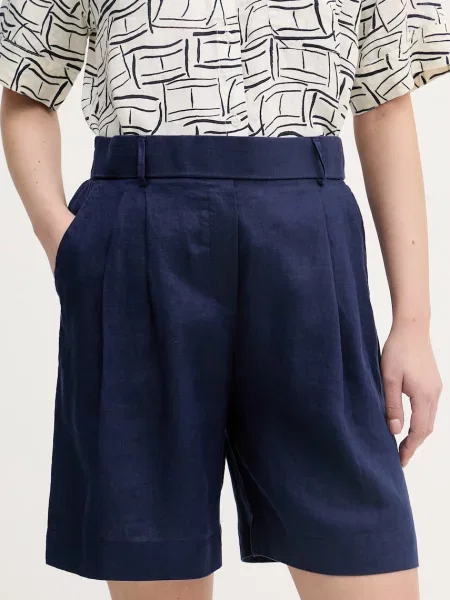United Colors of Benetton pantaloni scurți pentru femei din in