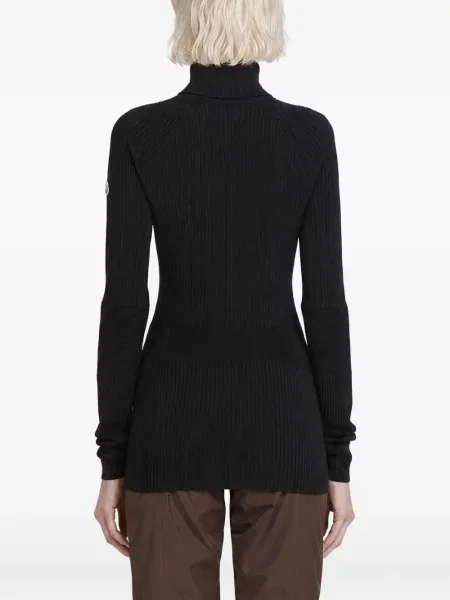 Dzianinowy sweter Moncler Grenoble czarny