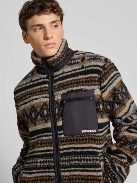 Kurtka typu teddy ze stójką Review