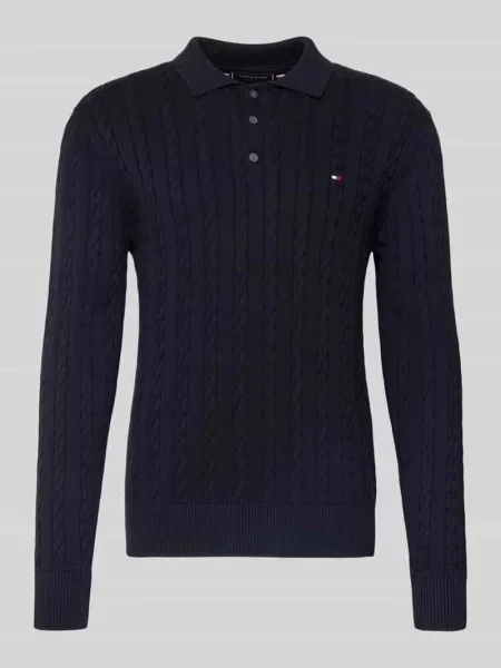 Regular Fit sweter dzianinowy z czystej bawełny Tommy Hilfiger