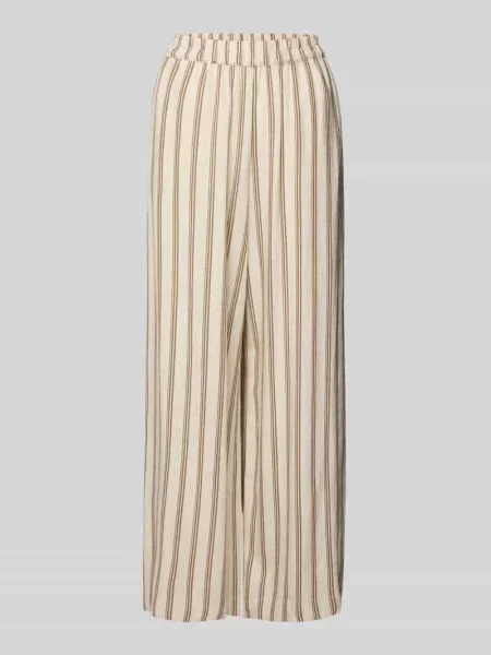 Spodnie z mieszanki i lnu z wpuszczanymi Apricot