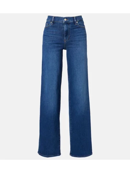 Jeansy Frame z wysoką talią niebieskie
