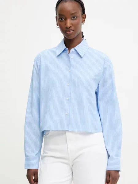 Hugo Blue Cămașă Epic_B | Cropped Fit albastru