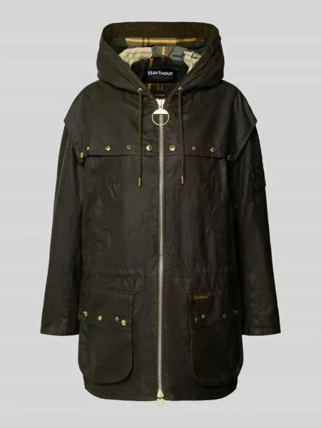 Krój regular fit Kurtka funkcyjna z czystej woskowana Barbour oliwkowa