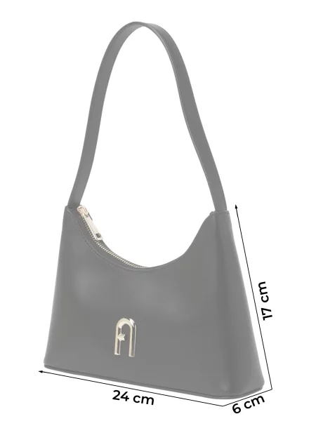Kožna torba Furla crna