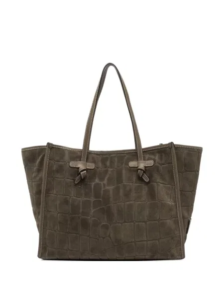 Geantă shopper Gianni Chiarini din piele verde