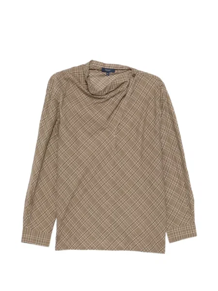 Bluza Soeur karirana smeđa