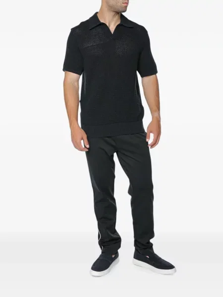 Gulerat tricou polo Michael Kors negru
