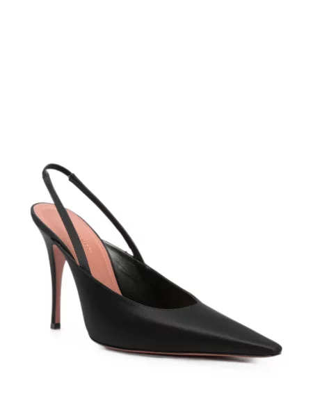 Pantofi cu toc Amina Muaddi slingback negru
