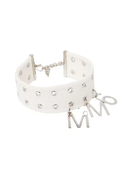 Naszyjnik Mm6 Maison Margiela z logo biały