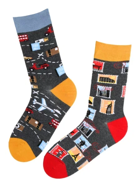 Sokisahtel Ponožky TRAVEL cotton socks' šedá
