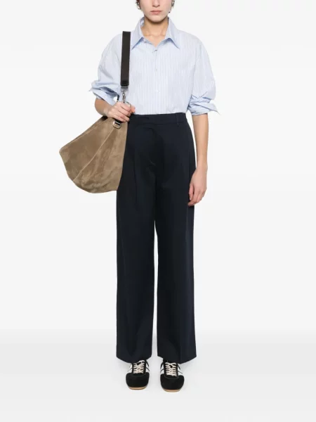 Pantaloni Dunst plisate albastru