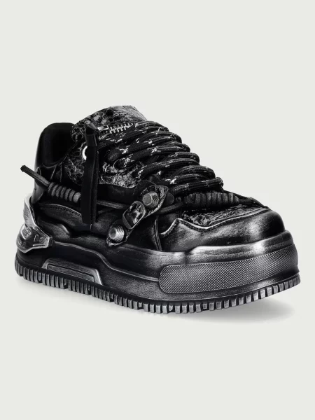 Koi Footwear Metamorphosis Distressed Platoform sneakers pentru femei negru