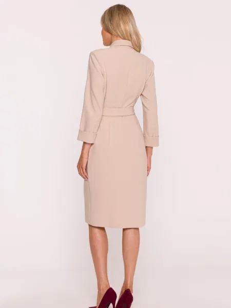 Rochie tip cămașă Stylove plic bej