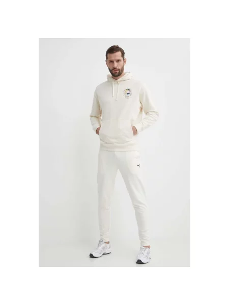 Bluza z kapturem Puma beżowa