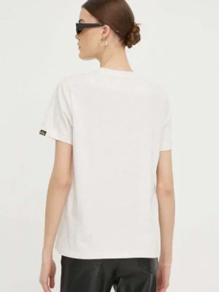 Tricou Superdry cu autograf roz
